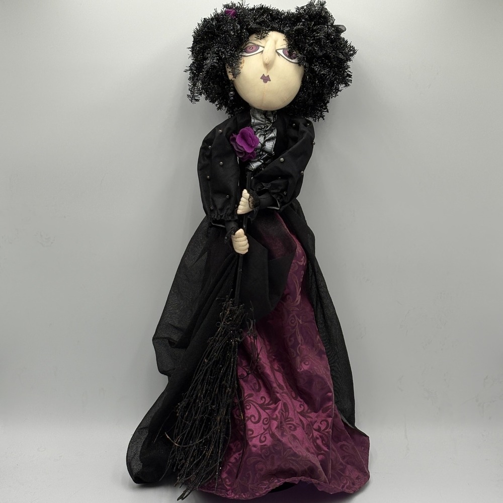 Wicked Websters Gothic Witch Halloween‎ Decor Statement Piece Broom 26in